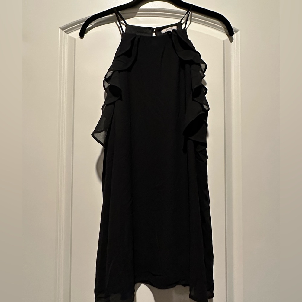 Jodifl medium black ruffle halter top like new